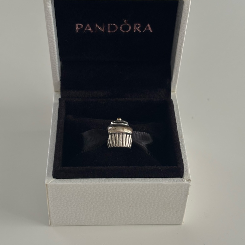 Pandora Silver Cupcake Charm
